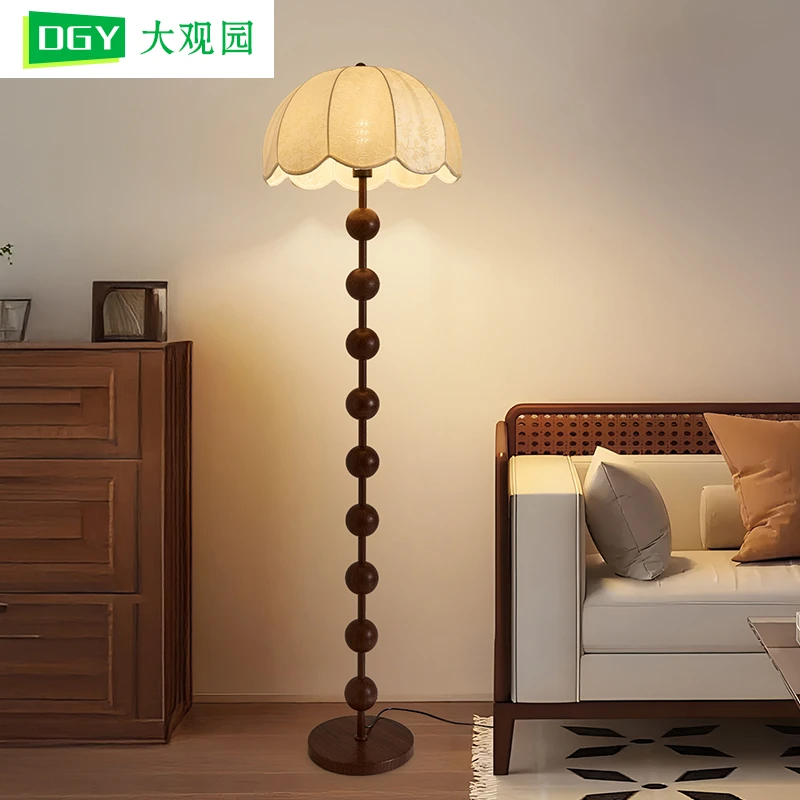 中古风落地灯复古布艺葫芦落地灯酒店灯客厅沙发旁卧室装饰灯138