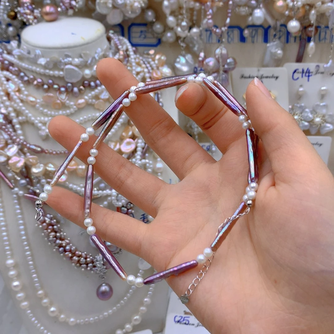 淡水珍珠耳饰银S925镶嵌琉*