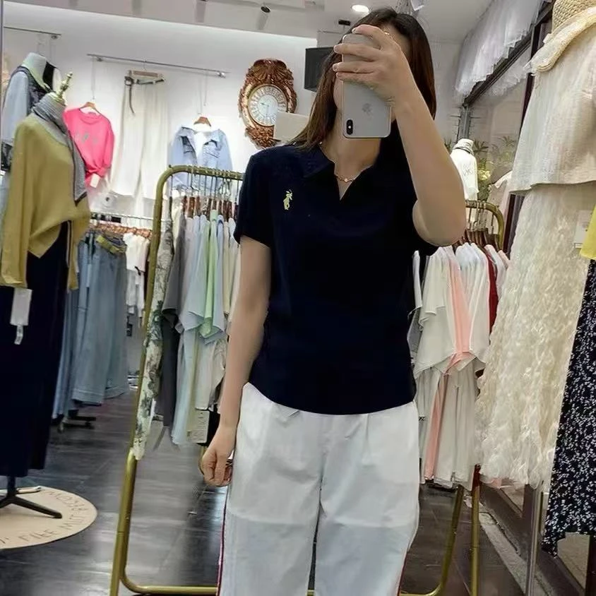 *子勤*夏季女士速干polo杉刺绣翻领51-1衣长56