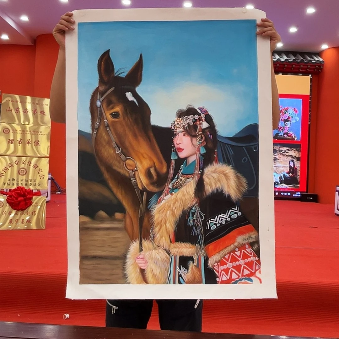 国画油画家二郎精品原作