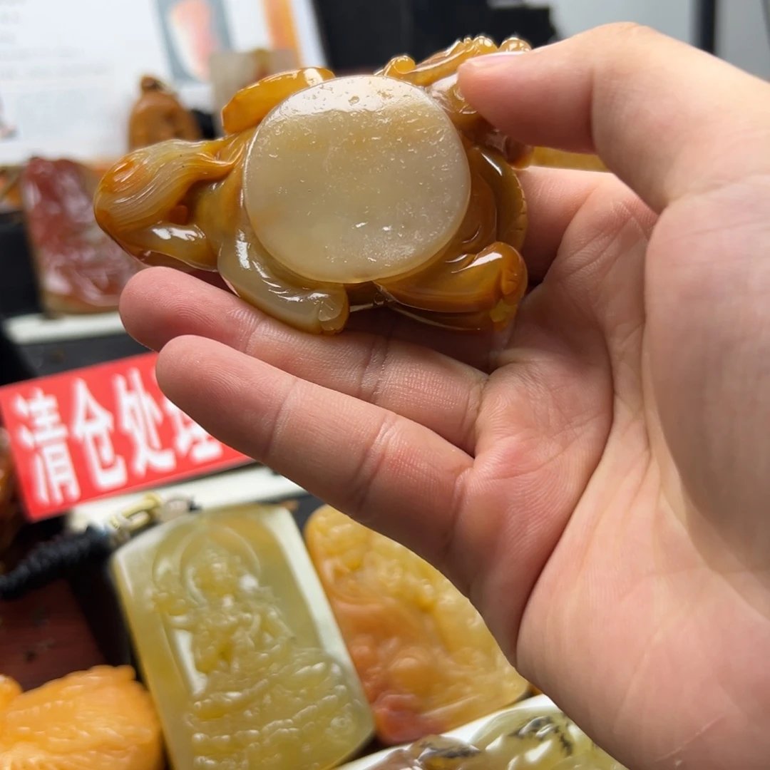 石英质玉（黄龙玉）未镶嵌多样性发货，发其一