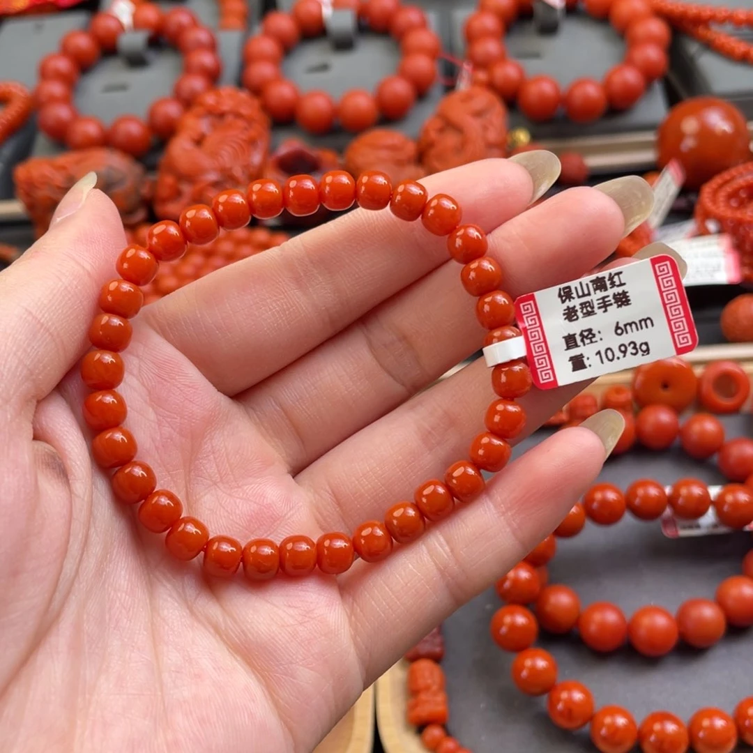 南红玛瑙6+mm单圈未镶嵌