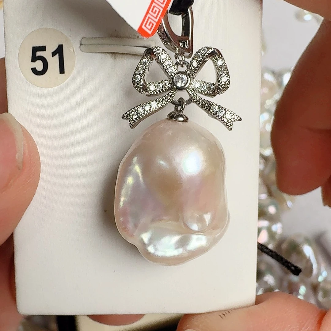 淡水珍珠颈饰银S925镶嵌