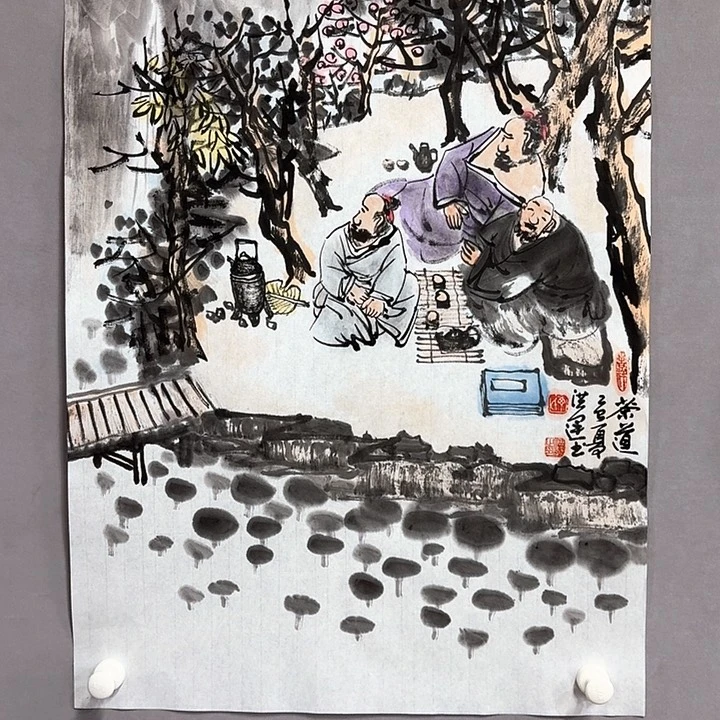 国画亲笔手绘放心去藏