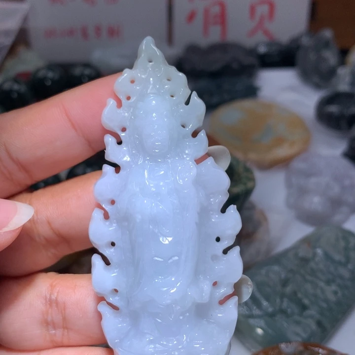 翡翠未镶嵌颈饰保真天然A货翡翠