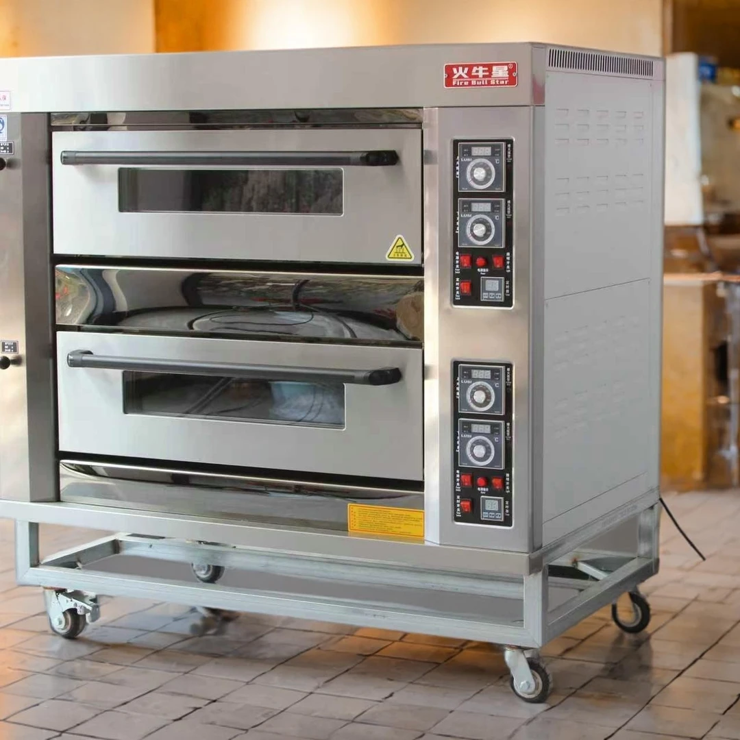 广州火牛星两层两盘燃气仪表款商用烤箱烤箱商用摆摊