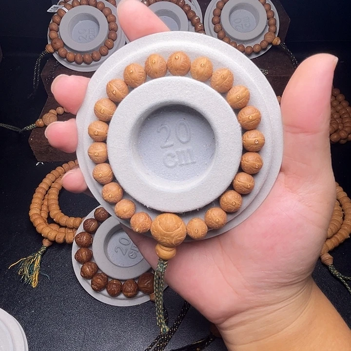 手串凤眼菩提11mm实心油红皮