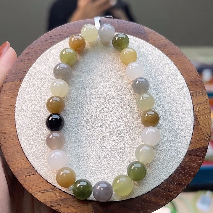 和田玉未镶嵌手串H43卡8