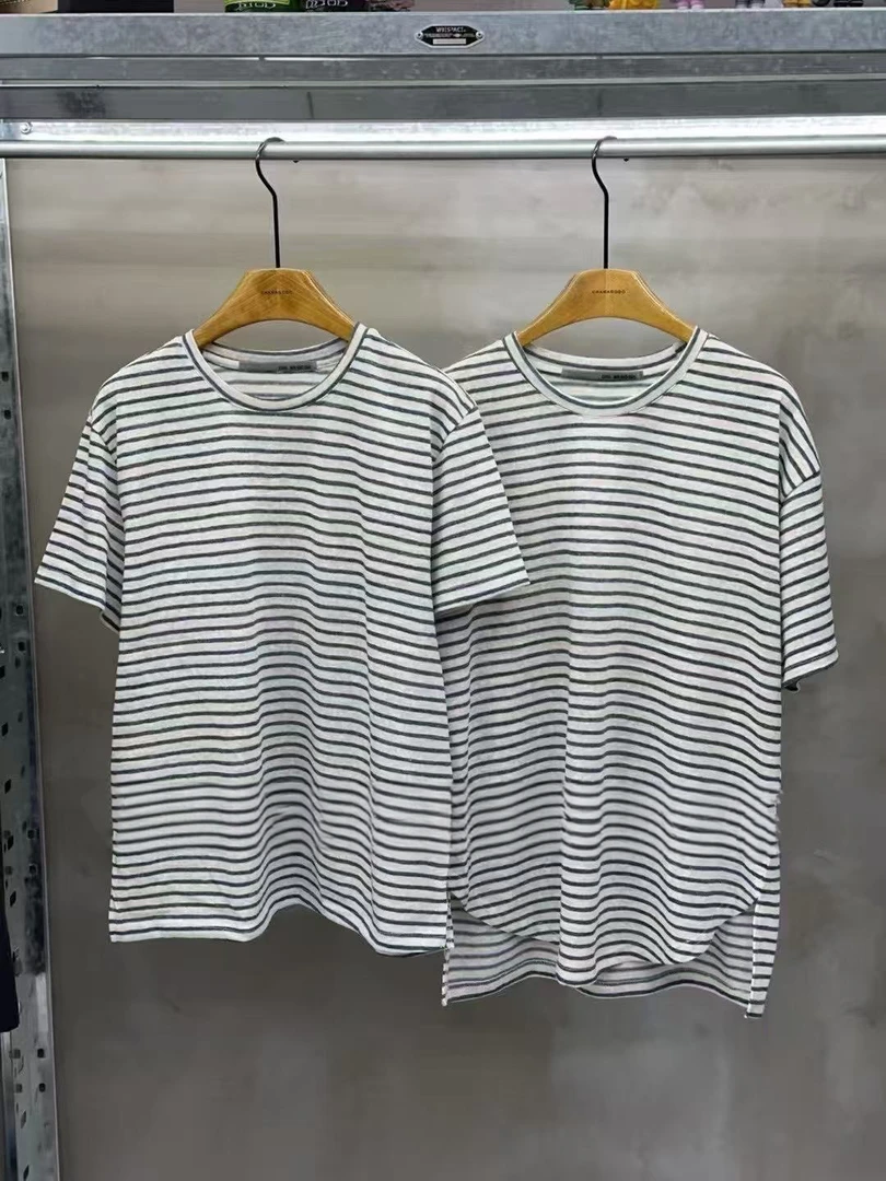 福利款NO退NO换 两个版本 木棉条纹宽松百搭经典条纹T