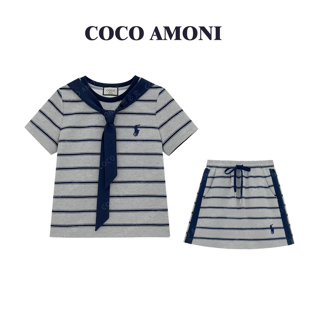 短袖女装套装上时尚夏季条纹短袖女装套装上衣时尚夏季ZC839