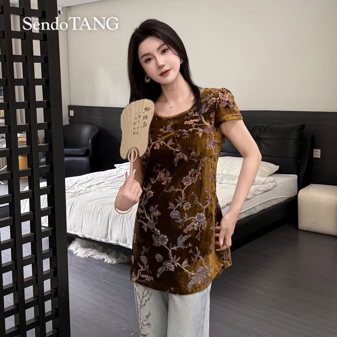 小众穿搭【赏花】胖多女装夏季新款休闲宽松百搭短袖上衣