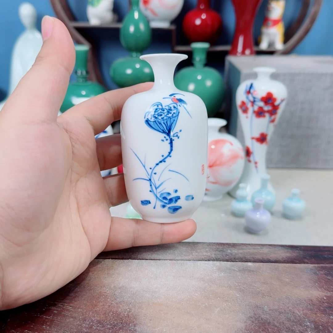 陶瓷手工小花器摆件
