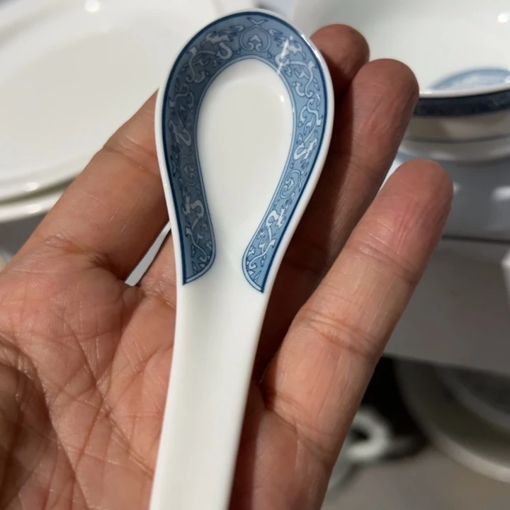 琉璃手工艺品中铁针勺陶瓷一个