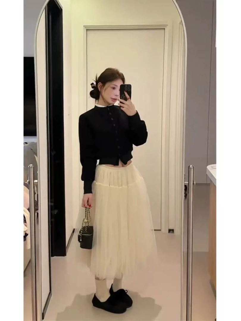 【小肥定制打板】慵懒风休闲风时尚套装显瘦高腰法式针织日式秋冬TT