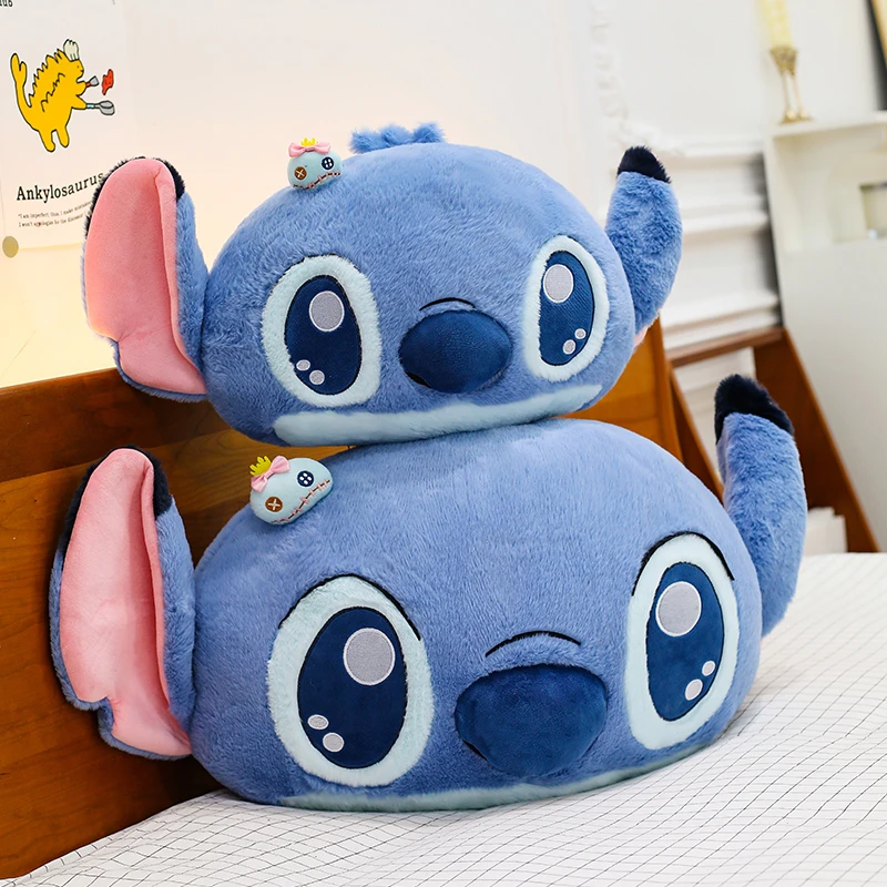 新款小金史迪仔抱枕史迪奇玩偶毛绒玩具办公室沙发靠枕床头装饰