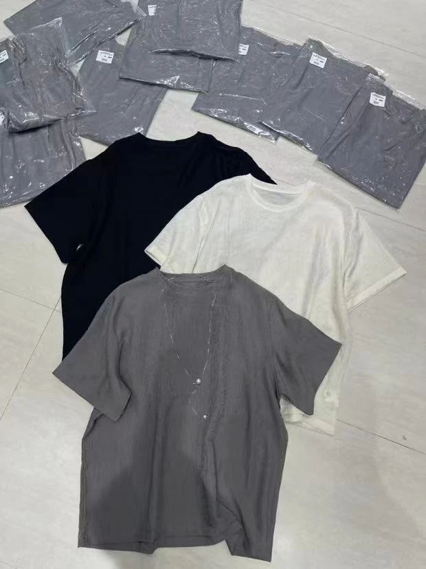 【ZHIYIYI】娟子推荐 35038款设计感肌理感轻盈纯色短袖T恤