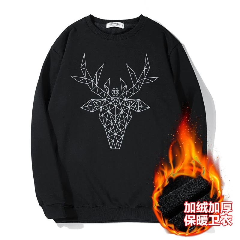 LIUGEJIA/六个加断码清仓大码男字母印花加肥男士卫衣打底DT2372