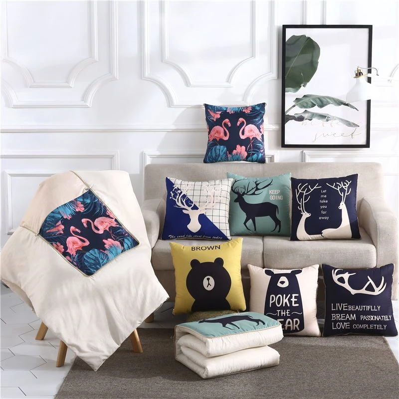 【品牌撤柜编号1-50】孤品可爱风二合一抱枕被子加绒加厚两用