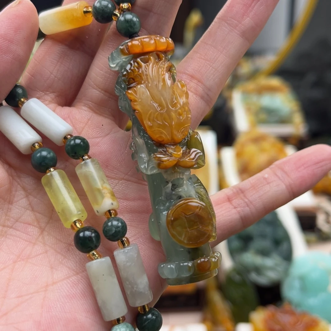 岫玉未镶嵌挂件挂件