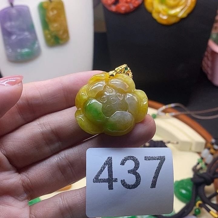 翡翠未镶嵌吊坠(赠链)