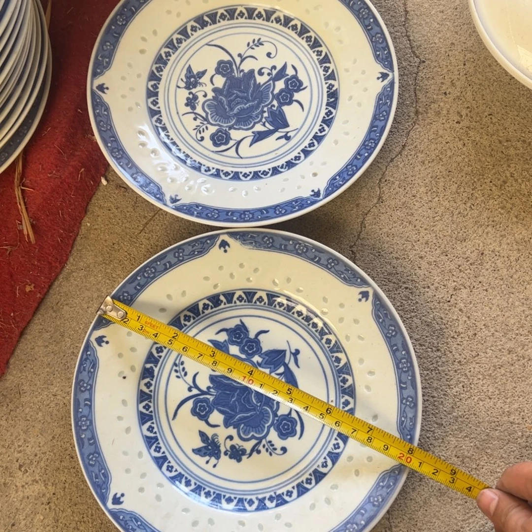 瓷片20厘米清香玲珑2个平