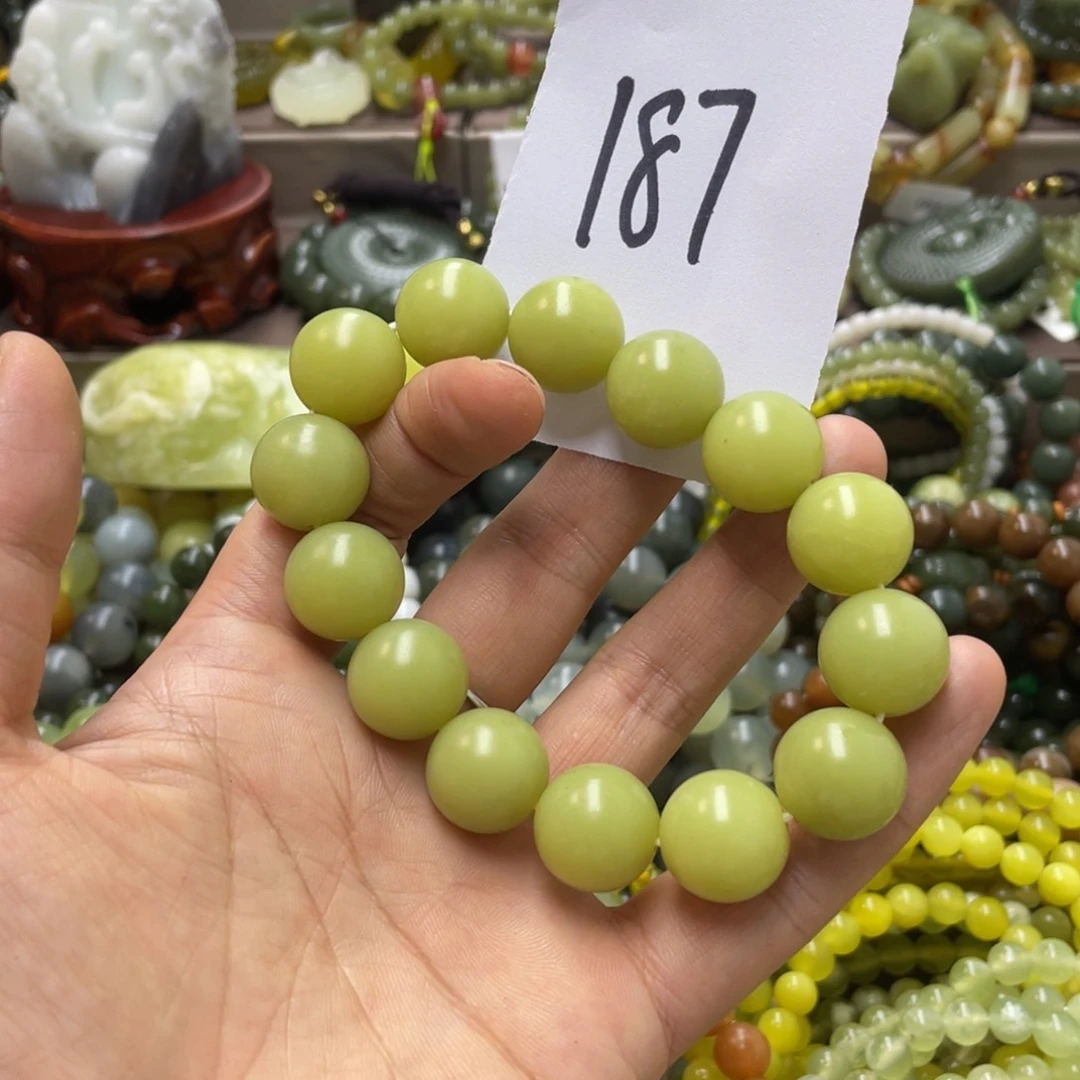 未镶嵌蛇纹石玉手链