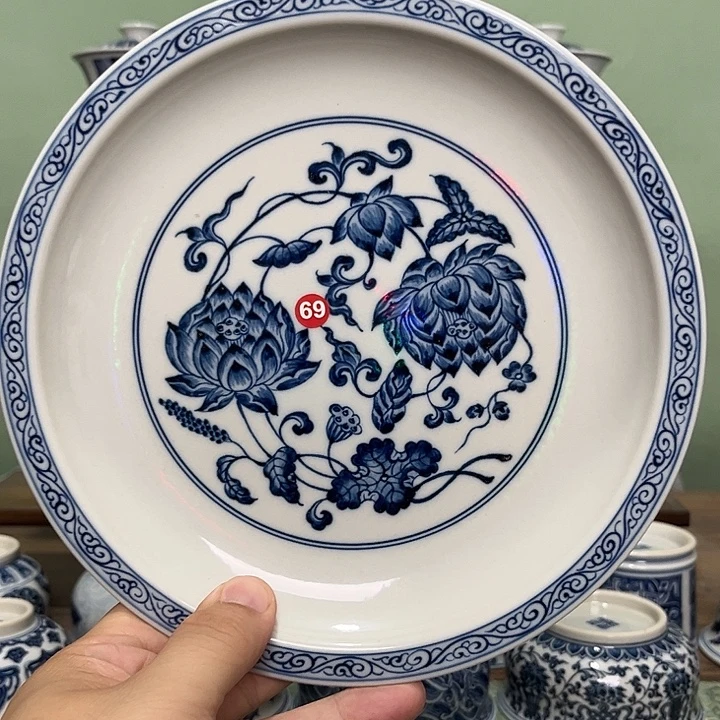 微瑕特价佛莲壶承直径16.4厘米