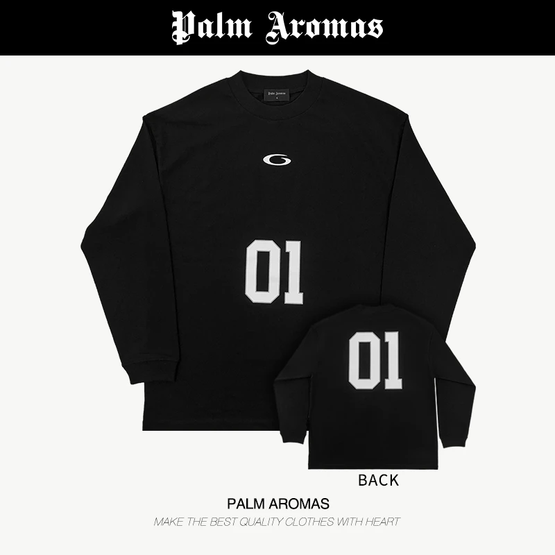 【01号】小高领设计紧密赛络纺重磅纯棉长袖T恤男女同款