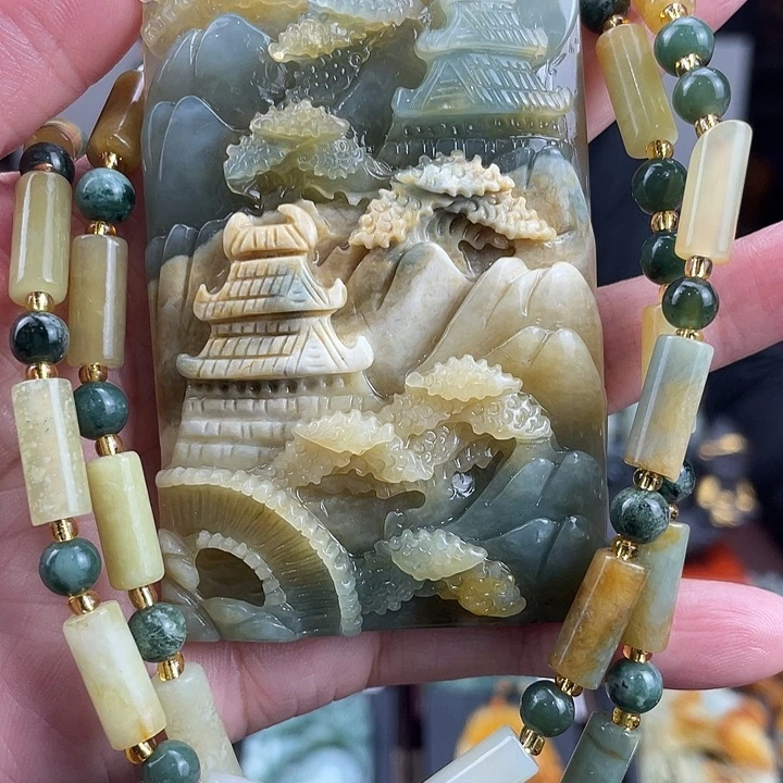 未镶嵌蛇纹石玉颈饰