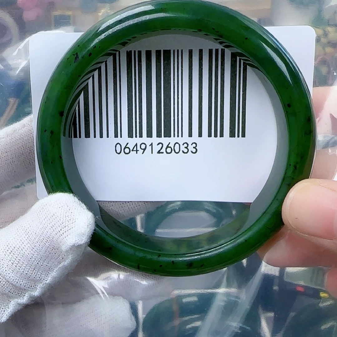 和田玉（碧玉）手镯未镶嵌58包容