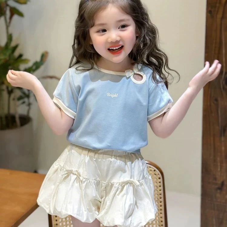 女童夏装短袖2025新款儿童公主上衣女宝宝半袖体恤夏季小童装T恤