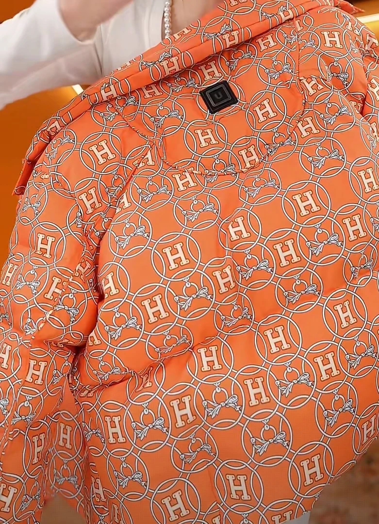 YY-2025爱马新品高端橙色冬季新款橙色羽绒服