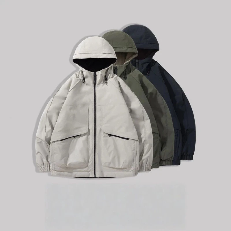 冬季新款时尚百搭潮流高级感日常双面穿保暖工装棉服外套男