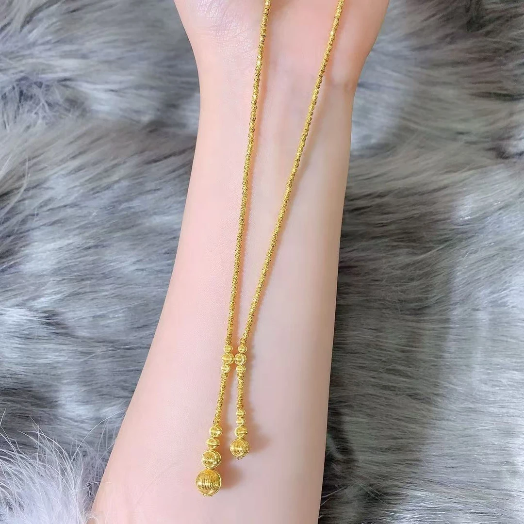 【伟新源】足金999 5G工艺 猫眼流苏套链9.64克（42+3cm）