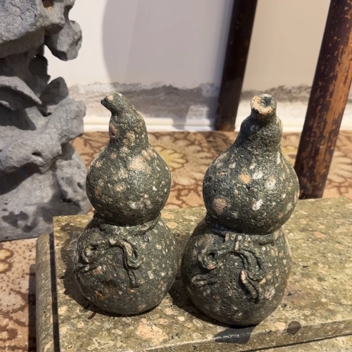 有机玻璃老料茶园石葫芦摆件