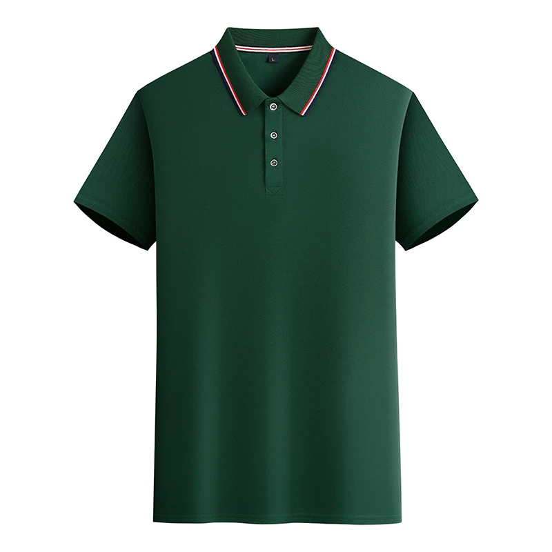 短袖修身夏季翻领工作Polo衫上衣男士polo常规款户外时尚商务