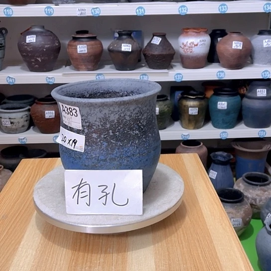 红陶手工制作花盆