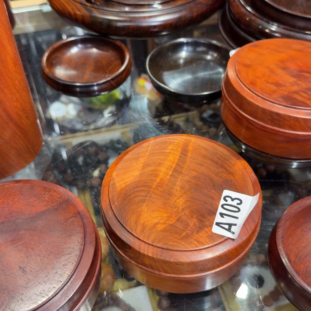 大果紫檀（缅甸花梨）茶叶罐12公分
