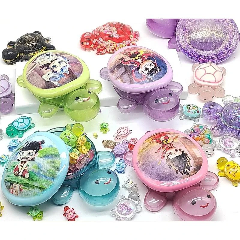 小乌龟乌龟对对碰夜光盲袋哪吒2玩具树脂工艺品小摆件潮玩手办