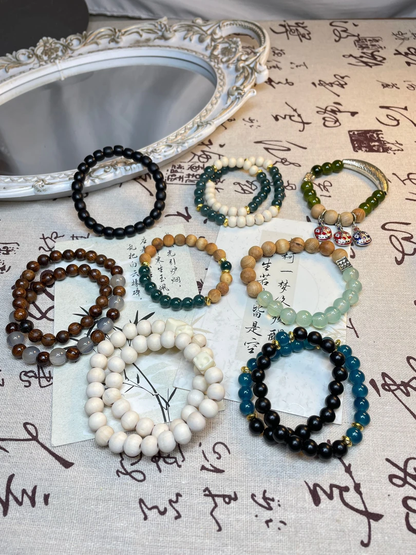 （DIY木珠散珠）DIY串珠穿珠手工手作原木原香