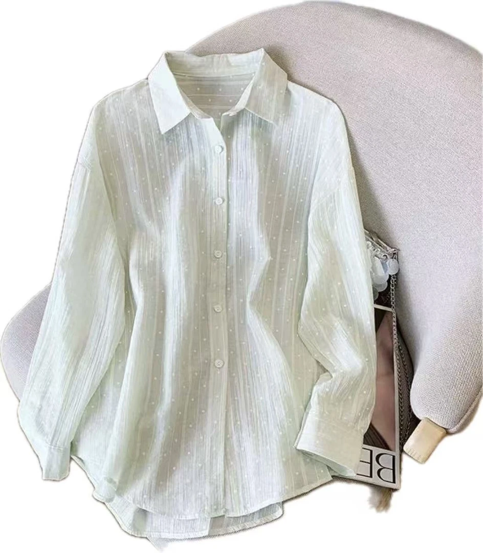 香香）薄款防晒衣夏季设计感宽松显瘦长袖衬衣女夏季薄款