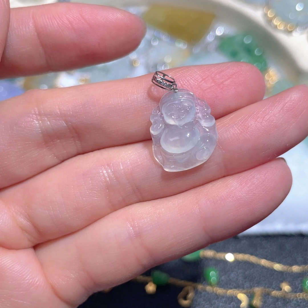 翡翠颈饰18K金镶嵌翡翠