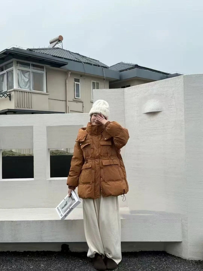 5052-2-DQ南瓜色中长款外套