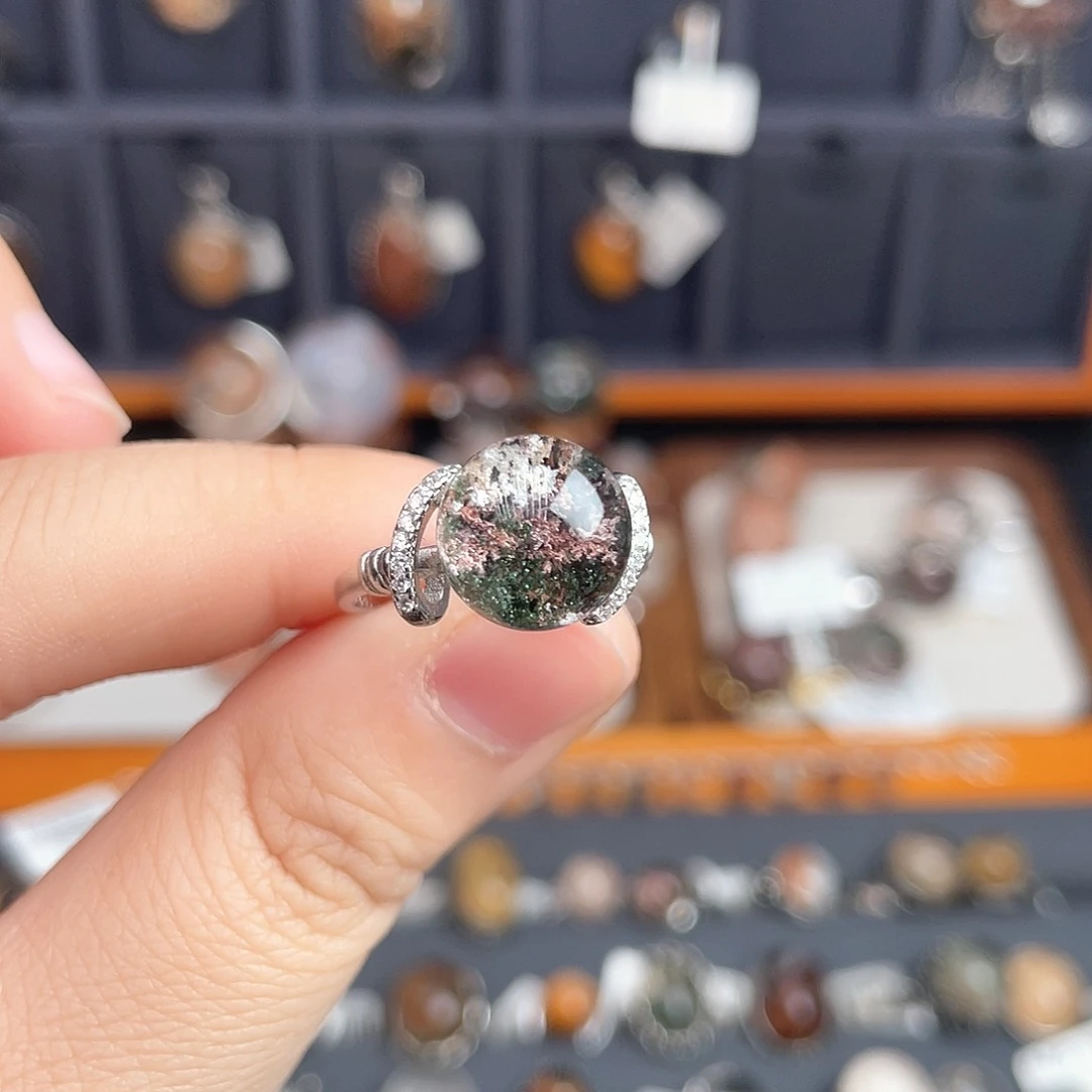 水晶戒指银S925镶嵌冬***露