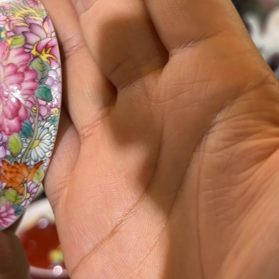 小***拉摆件手工收费粉彩单杯
