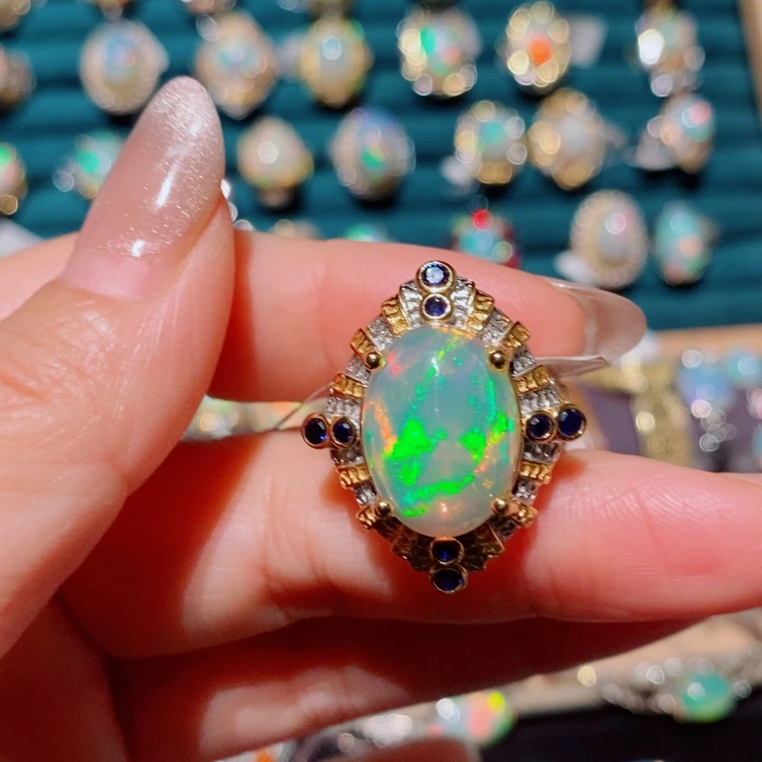 欧泊欧泊戒指银S925镶嵌