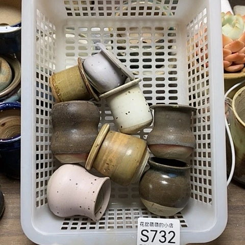 紫砂花盆732瑕疵品口径3到4左右