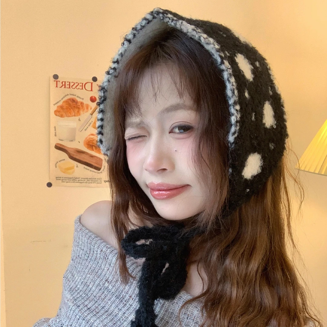 2025韩版文艺毛绒耳罩女秋冬季时髦保暖百搭护颈领巾小围巾耳暖