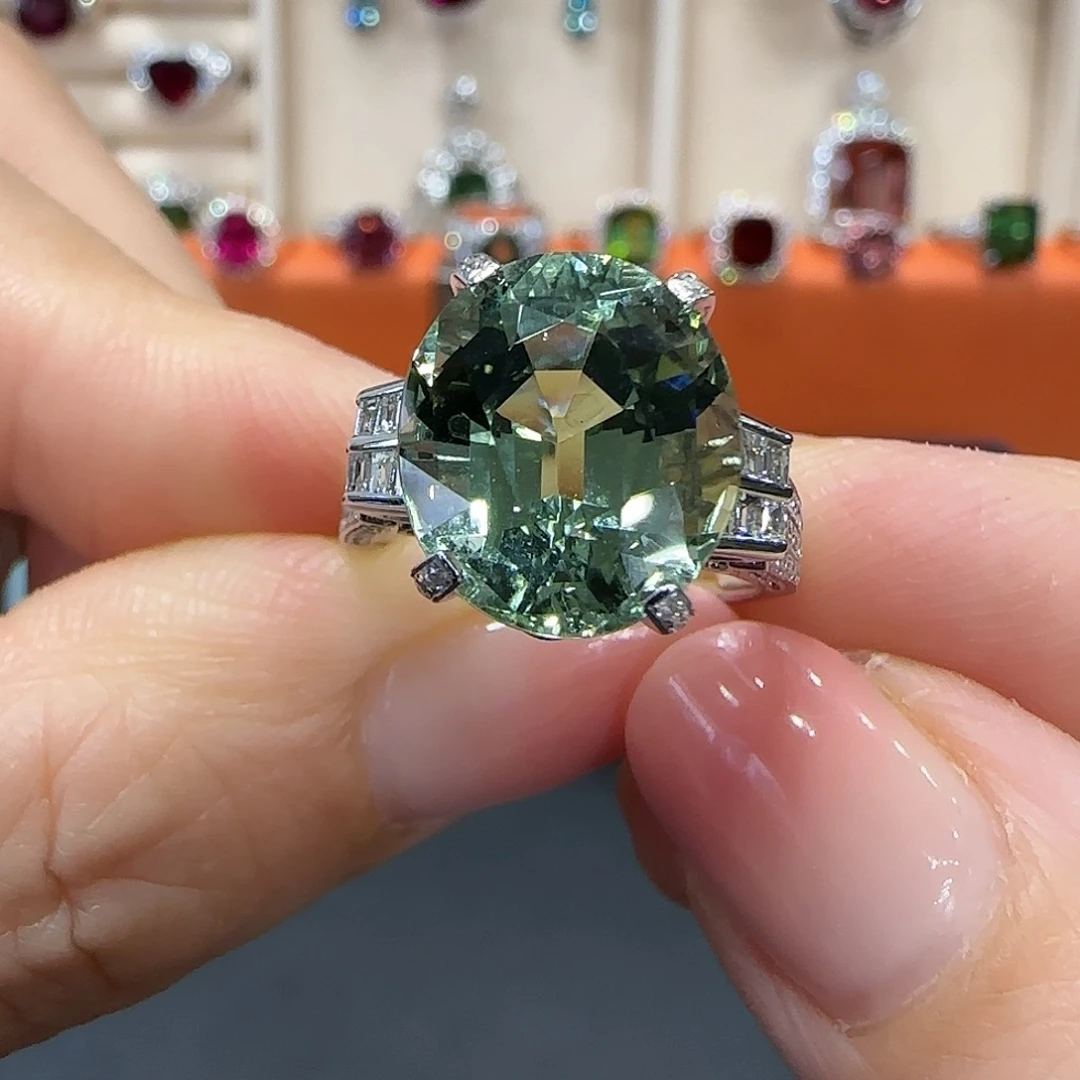 18K金镶嵌戒指碧玺8.3ct