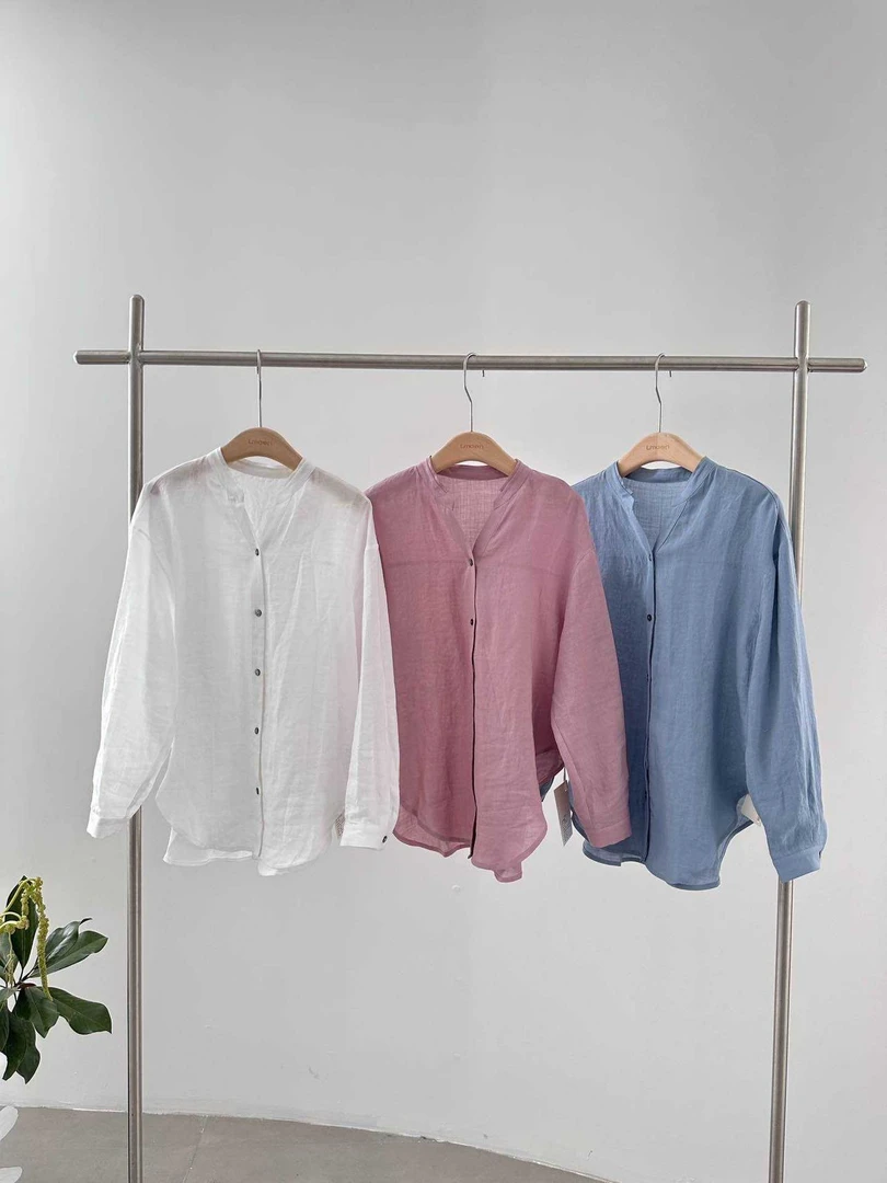 恩熙·2025新款小v领韩版宽松上衣7508